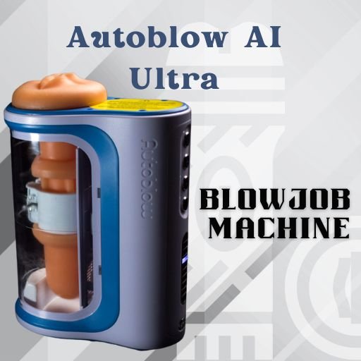 Autoblow AI Ultra Blowjob Machine, featuring a compact, high-tech design with a clear casing that showcases the internal mechanism. The image highlights its AI-powered technology for a realistic and automated oral stimulation experience. Thrusting Machines