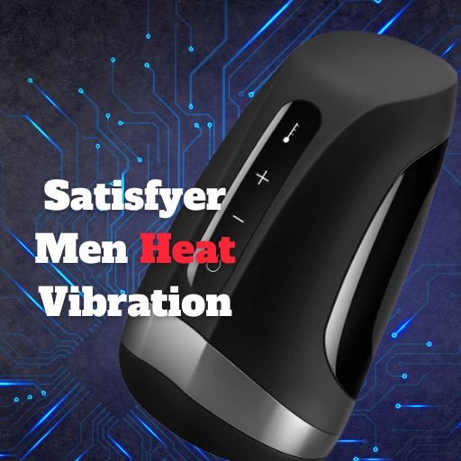Satisfyer Men Heat Vibration, a sleek black male masturbator featuring touch controls for heat and vibration settings. The ergonomic design offers a warming and stimulating experience, with adjustable intensity levels for personalised pleasure.